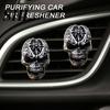 Odor Removal Car Air Freshener Alloy Skull Vent Mount Long Lasting Fragrance Easy To Install Clip Type Automotive Outlet Aromatherapy Diffuser
