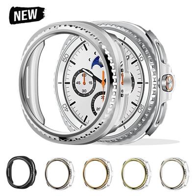 Bague de lunette+Coque pour Samsung Galaxy Watch 8 classic 46mm Protecteur Coque Pare-chocs Rigide en PC Coque Galaxy Watch8 classic protectrice