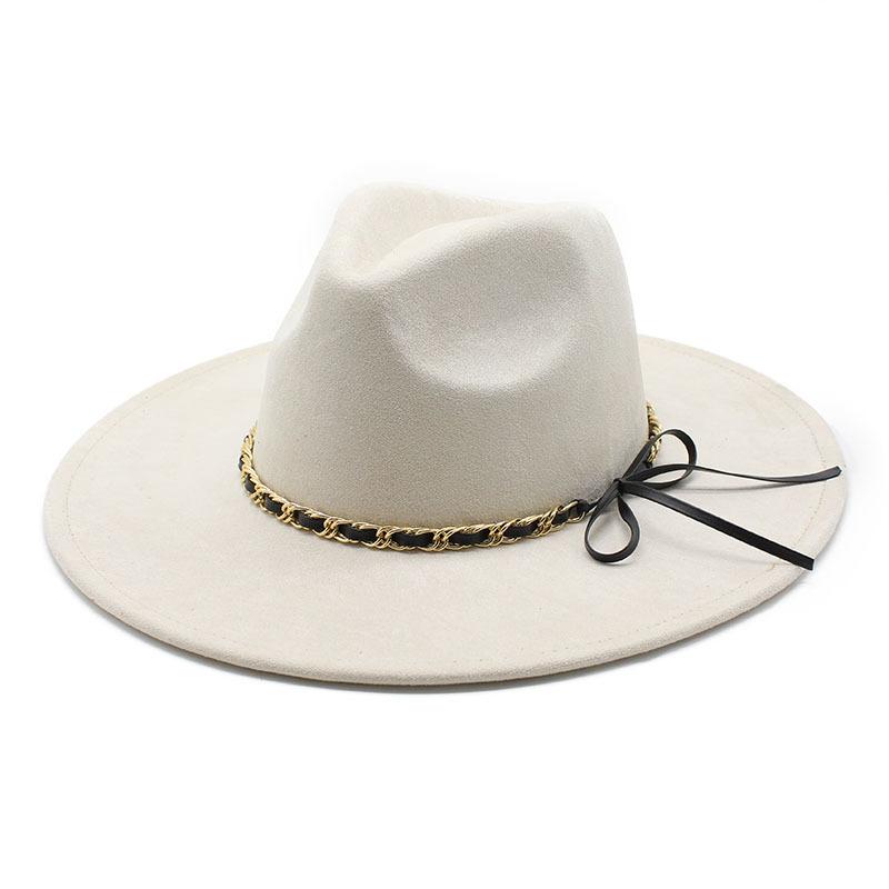Peach Heart Suede Felt Hat, Simple And Retro French Big-Brimmed Woolen Top Hat, Versatile Men And Women, Felt Hat