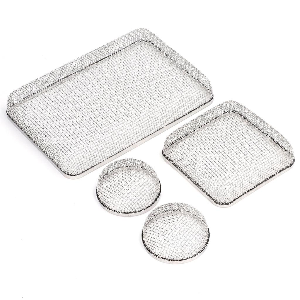 RV Mesh Screen Set Stainless Steel Vent Cover Furnace Flying Insect Shielding Screens with Spring