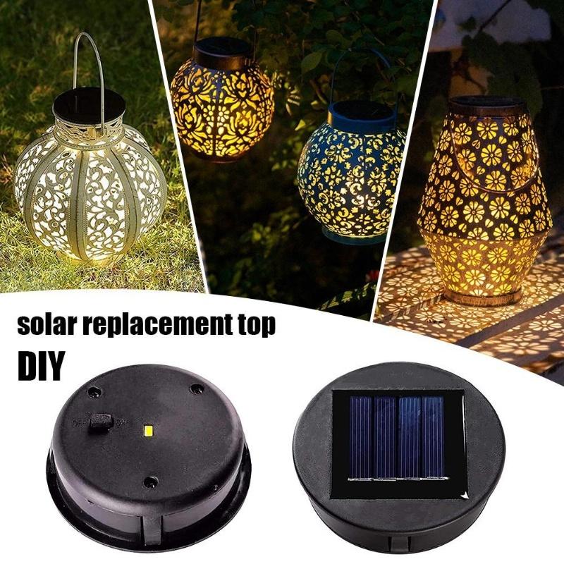 1 piece of solar lamp with LED bulb replacement top solar panel lamp cover replacement lamp, bulb replacement parts for outdoor