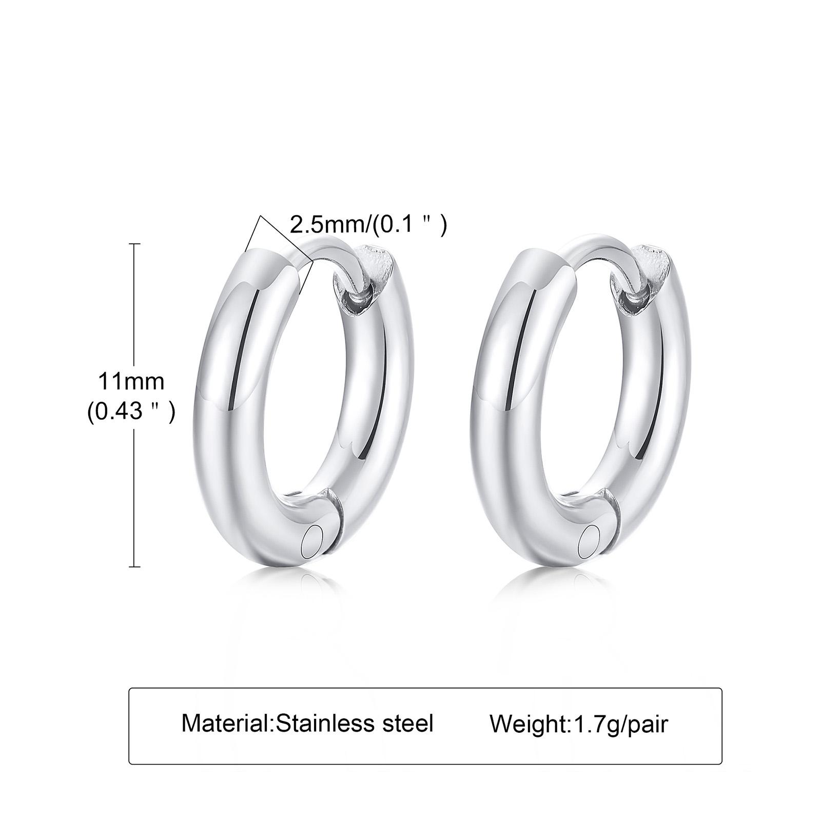 

Изящные серьги-кольца, Деликатные минималистичные серьги-кольца, Кольца из НЕРЖАВЕЮЩЕЙ СТАЛИ, 11 мм, 20 мм, 25 мм Унисекс серьги-кольца