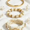 European and American Retro Smudge Round Splicing Bracelet, Personality Trend Versatile Bracelet, Niche High-end Exaggerated Jewelry Women