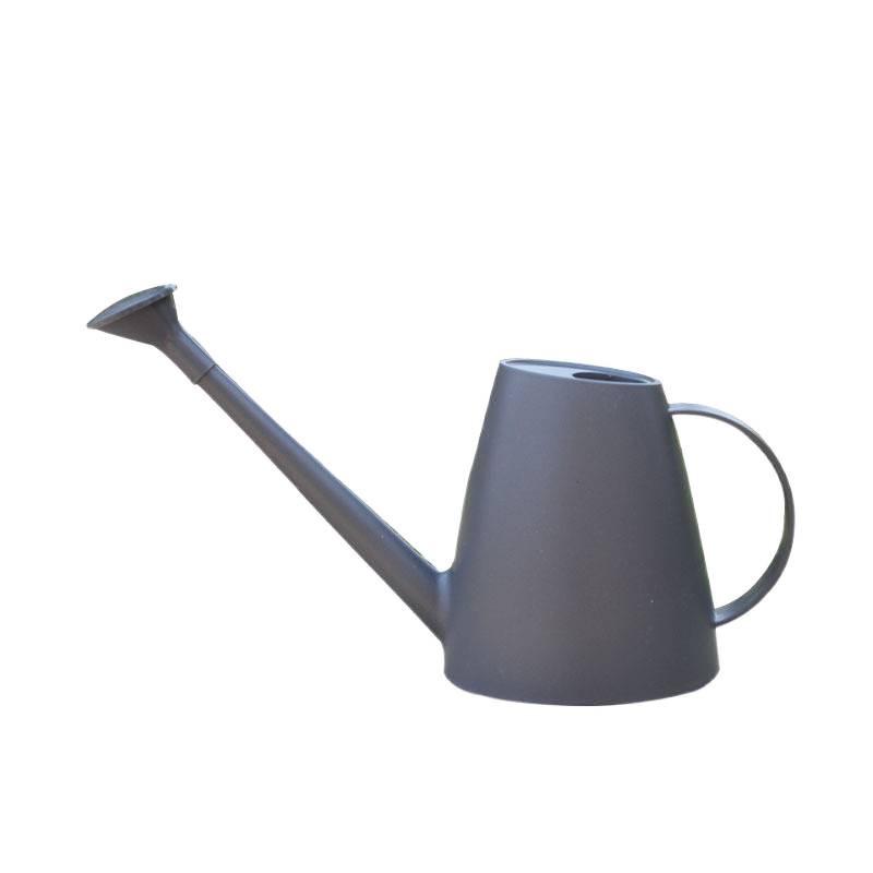 Macaron White Long Spout Watering Can: Resin, Durable, Dual-Purpose for Flowers & Vegetables.