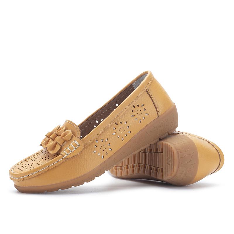 Frühling und Sommer Krankenschuhe lässig hohl Damen Einzelschuhe Doudou Schuhe Mutterschuhe Oxford Sohle