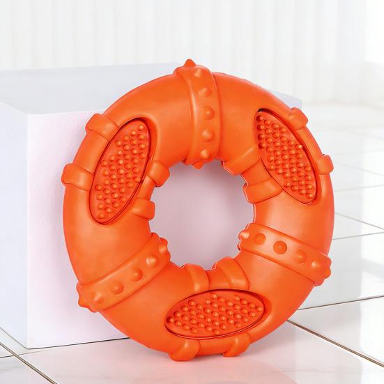 Dog Teething Toy with Cowhide Scent Natural Chew Attraction Bite-Resistant Silicone Oral Care Dog Toy for Small Medium Dogs