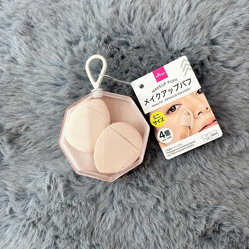 

Cosmetic Egg Daiso Face Face Powder Puff Sponge Gourd Makeup Tools Smear-Proof Makeup Soft and Delicate Makeup Ball Beige(1 box of 4 pieces, color random hair)
