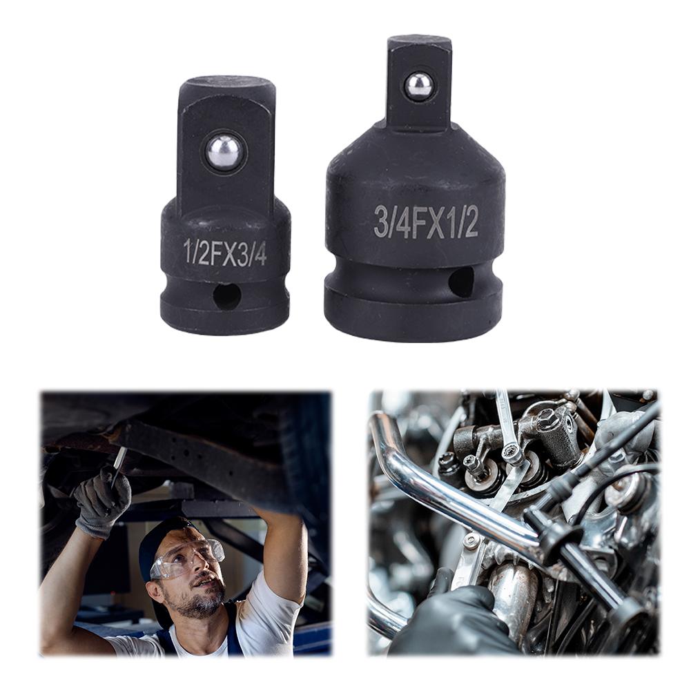 2Pcs Socket Converter Adapter Reducer Set 3/4 To 1/2 Adapter 1/2 To 3/4 Adapter Impact Driver Socket Adapter Air Impact Tool