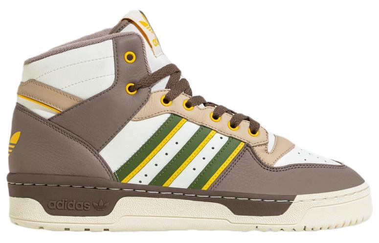 adidas Originals Rivalry Abriebfest Atmungsaktiv Mittelhoch Skateboard Schuhe Unisex Weiß Braun IH3405