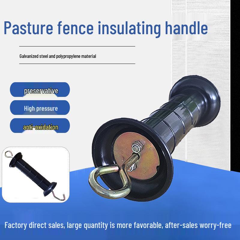 Livestock Electric Fence Gate Handle & Hook Insulator for Farm Animals No