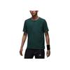 Jordan Sport Dri-Fit Adv Crew Neck Tee With Brand Logo Short Sleeve Men Tops Oxidized-Green FN5865-366