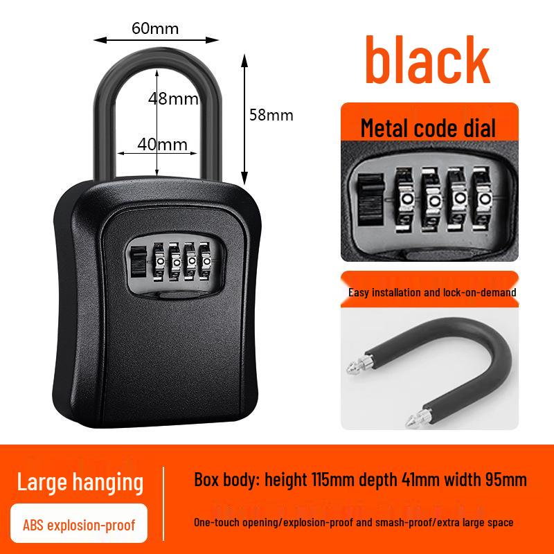 Wall-Mounted Anti-Theft Key Lock Box for Homes and Construction Sites