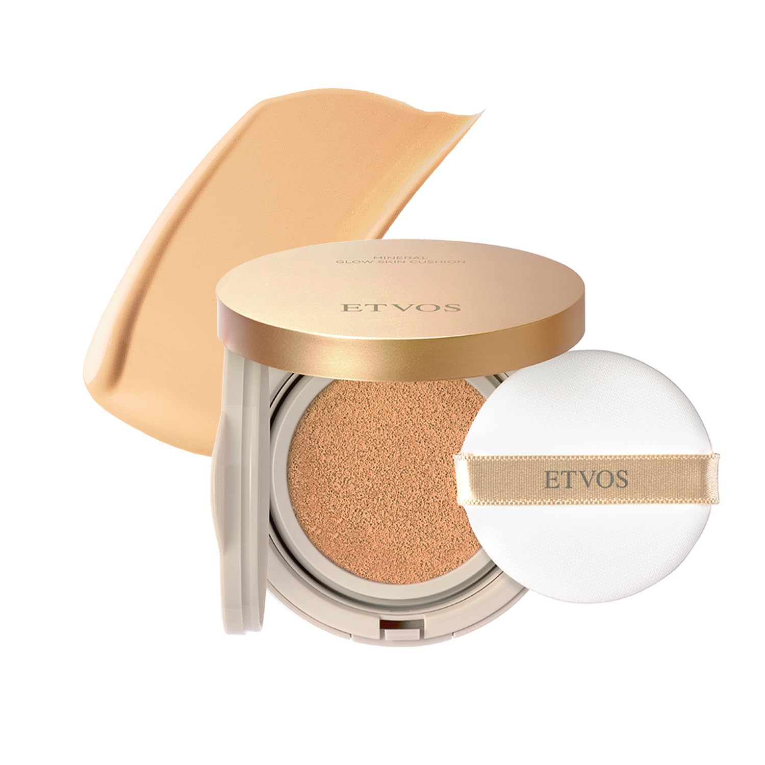 etvos Mineral Glow Skin Cushion (Case and Puff Included), SPF32 PA+++, 12g, #Ochre, Base Makeup, Human Ceramide