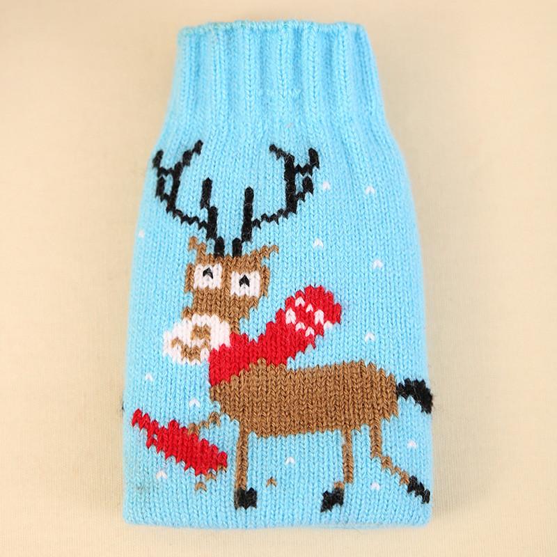 

Premium Knitted Christmas Beer Bottle Cover Set Including Festive Patterns Of Snowflakes Reindeer And Men Gingerbread Knit Reindeer