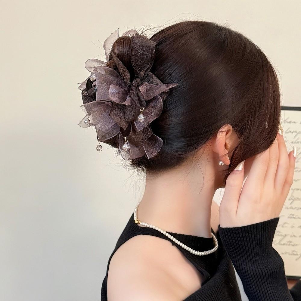 Perlen Charm Krallenclip 13cm Große Haarspange Neue Schleifen-Haarspange Kopfschmuck