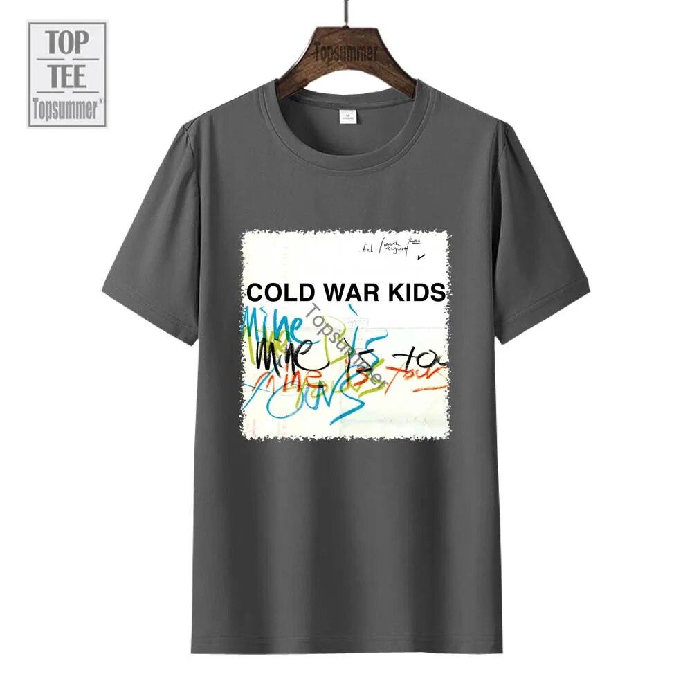 Mine Is Yours Album T Shirt Cold War Kids Tour T-Shirt Women'S Punk Streetwear Black T-Shirts Unisex'S Short Sleeve Clothes