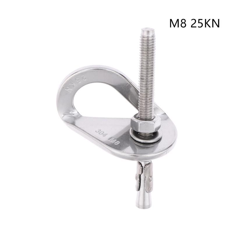 

304 Stainless Steel M8 M10 M12 Rock Piton Climb Anchor Point Nut Anchor Bolt Hanger Plate Expansion Nail Caving Climbing Rigging