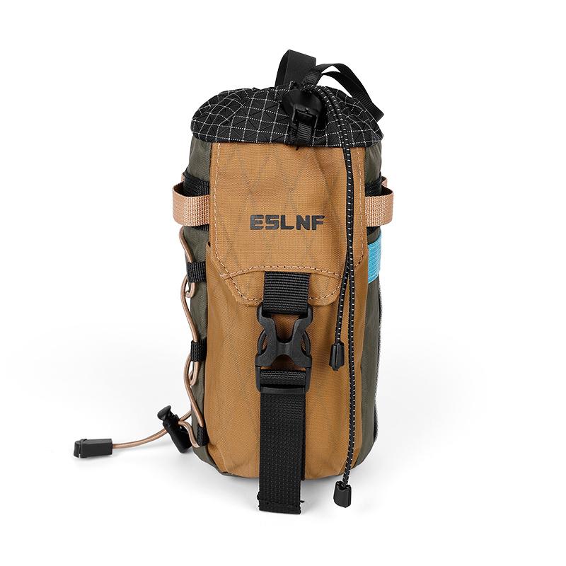 Retro Rainproof Bicycle Handlebar Bag Weather-Resistant Cycling Pouch for Road Mountain Bikes, Outdoor Bike Bottle Storage Bag