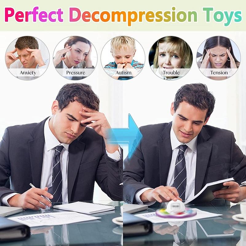 Antistress Push Bubbles  Fidget Spinner for Kids and Adults Face-Changing Sensory Toy for Autistic Children Anxiety Relief Gifts