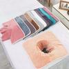 1PC 35*35cm Thickened Beauty  SPA Massage Table Planking Face Towel with Hole Bed Bandana