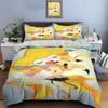 Pokemon Jirachi Printed Soft Quilt Cover Pillowcase Bedding Set Kids Adult Comfortable Bed Set Twin King Bedding Set Luxury