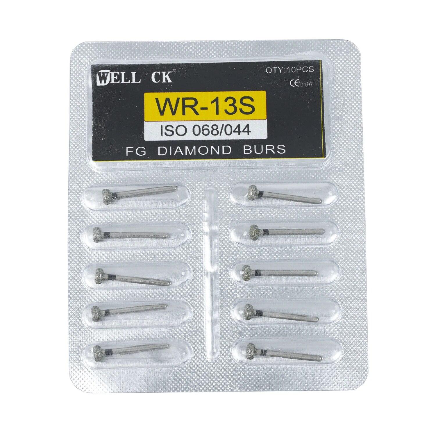 

10 шт./упак., стоматологические алмазные боры CK 1,6 мм для высокоскоростного наконечника, супер грубые алмазные боры, шлифовальный инструмент для стоматолога, шлифовальный инструмент 10pcs WR-13S