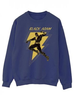 Mens Black Adam Golden Bolt Chest Sweatshirt