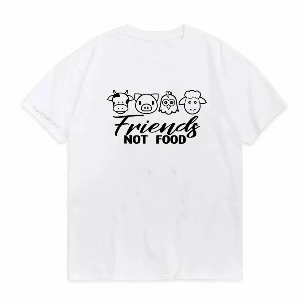 Animals Are Friends Not Food Tshirt Unisex Harajuku Cow Print TShirt Graphic Tshirt For Unisex Tshirt Tee Gift For Vegan Shirt