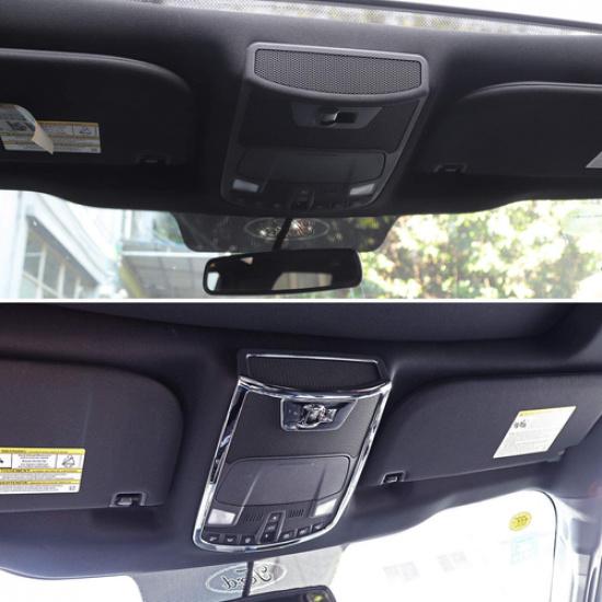 Chrome Front Roof Reading Light Lamp Ring Cover Trim For Ford F-150 2015-