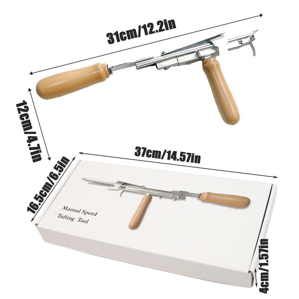 Tufting Tool Handheld Cut Pile Rug Weaving Tool Manual Punch Needle Speed Adjustable Rug High Speed Rug Making Tool