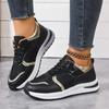 Damskie Buty Casualowe W Różnych Kolorach Ze Złotymi Akcentami Wiosna 2026 Wygodne Siateczkowe Sneakersy Plus Size Damskie Sznurowane Platforma Tenisowe Buty Sportowe