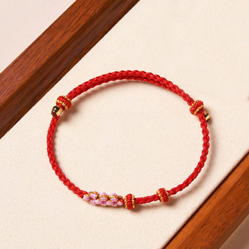 

Сделай сам Полуфабрикат Тонкий Плетеный День Святого Валентина Женский Ремень для Ношения Peach Blossom Hand Rope Red