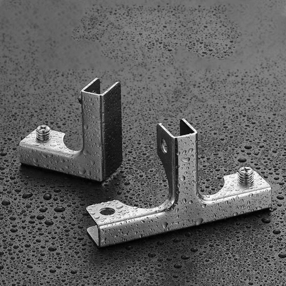 2pcs Resistant To Rust Glass Clamp Silver Glass Support Angle Ceramic Tile Fixing Clip Laminate