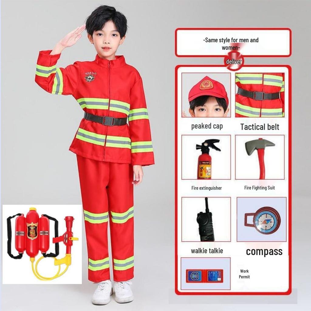 Firefighter Camouflage Costume Set for Kids - Role-Playing and Fashion Show Outfit