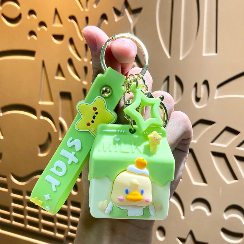 Cute Silicone Squishy Toy Keychain & Bag Charm - Stress Relief Ornament & Small Gift