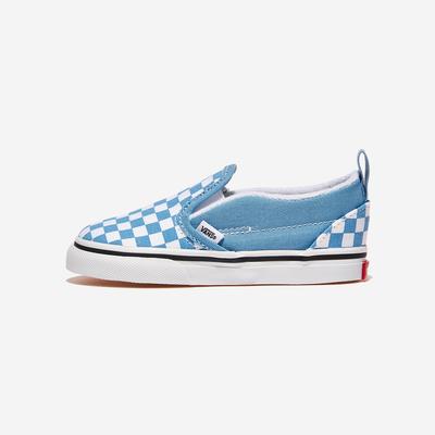 Slip-On de Velcro - Checkerboard Theory of Color Azul Heritage [VN000D0TE2W-COLOR THEORY CHECKERBOARD HERITAGE BLUE]