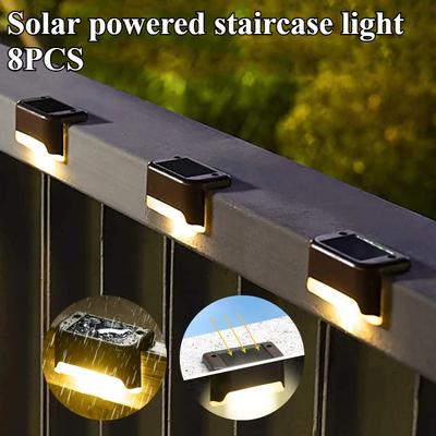 Solar Lamps LED Outdoor Garden Balcony Staircase Fence Railing Lights Courtyard Waterproof Solar Outdoor Decorative Wall Lights