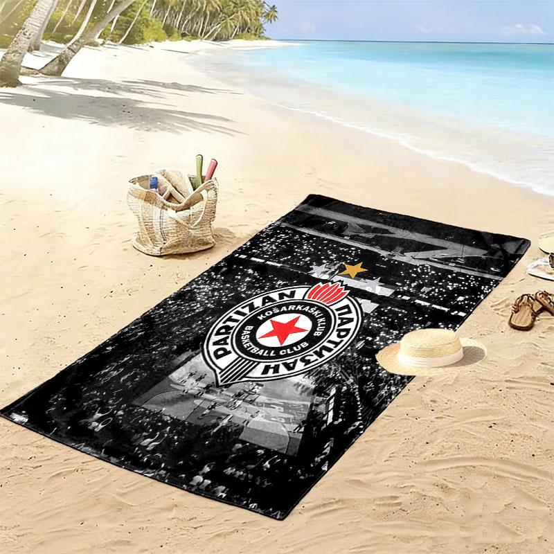 Partizan Poster Druck Strandtuch, Großes Weiches Schnelltrocknendes Handtuch für Strand Camping Schwimmen
