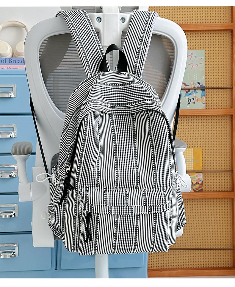 Schoolbag Korean Version Ins College Style Schoolbag for Female Junior High School Students Cute Small Fresh Backpack Large Capacity Casual Backpack