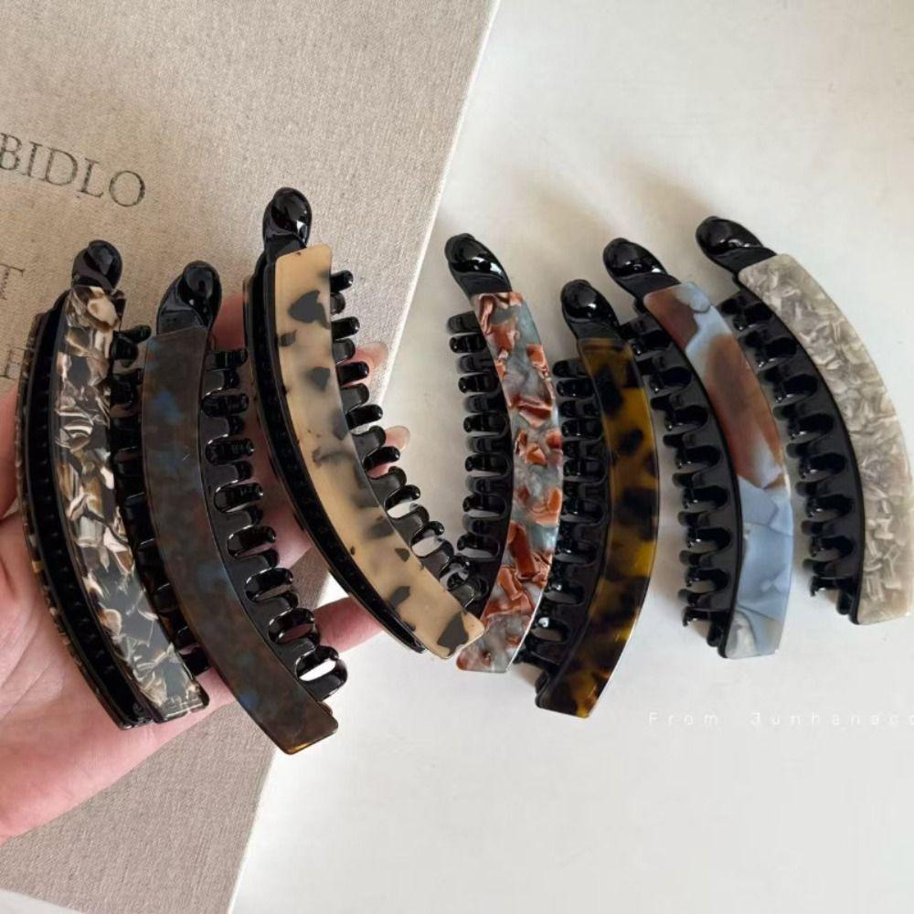 Geometric Acetate Banana Clip Acetic Acid Hairpin Creative Vertical Clip Daily