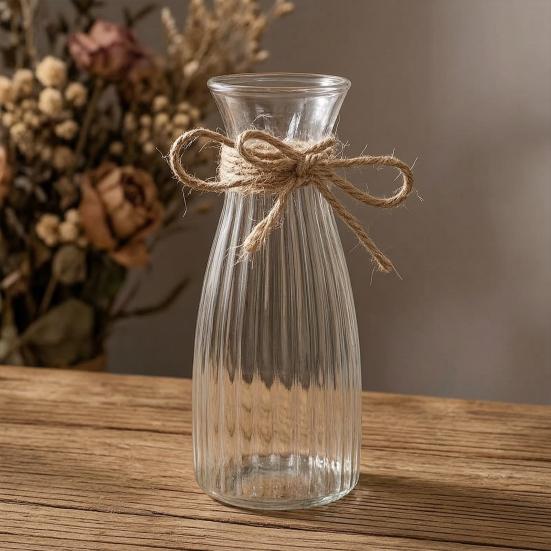 Plastic Clear Bud Vases, Modern Table Centerpiece Flower Vase, Simple Transparent Decorative Vase for Home Dining Table Wedding Flower Arrangement
