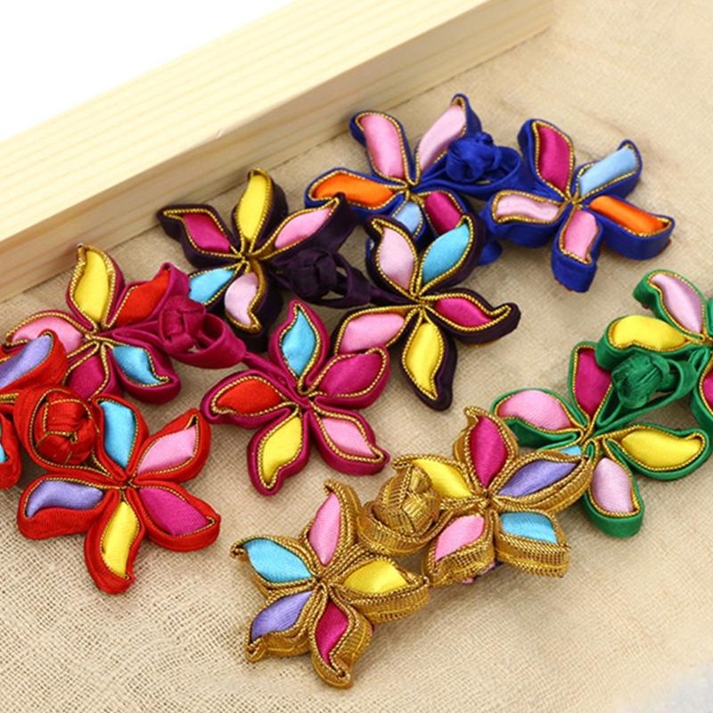 Chinese Knot Frog Buttons Cheongsam Buttons Flower Chinese Closures Buttons Sewing Fasteners for DIY Chinese Cloaks Coat