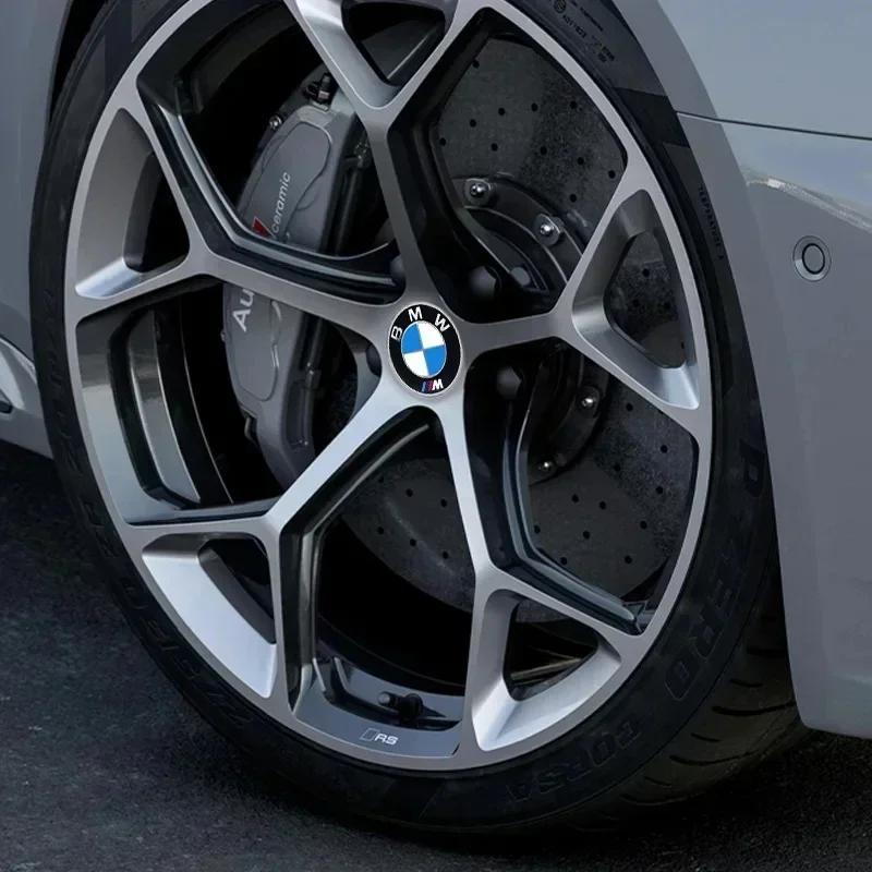 4 Stück 56mm Auto Auto Radnabendeckel Felgenabdeckung Emblem Aufkleber für BMW E36 E46 E60 E90 E91 E92 F30 F20 M3 M5 6 Autozubehör