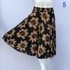 Floral Ice Silk Summer Midi Skirt with Elastic Waist for Middle-Aged & Elderly Women