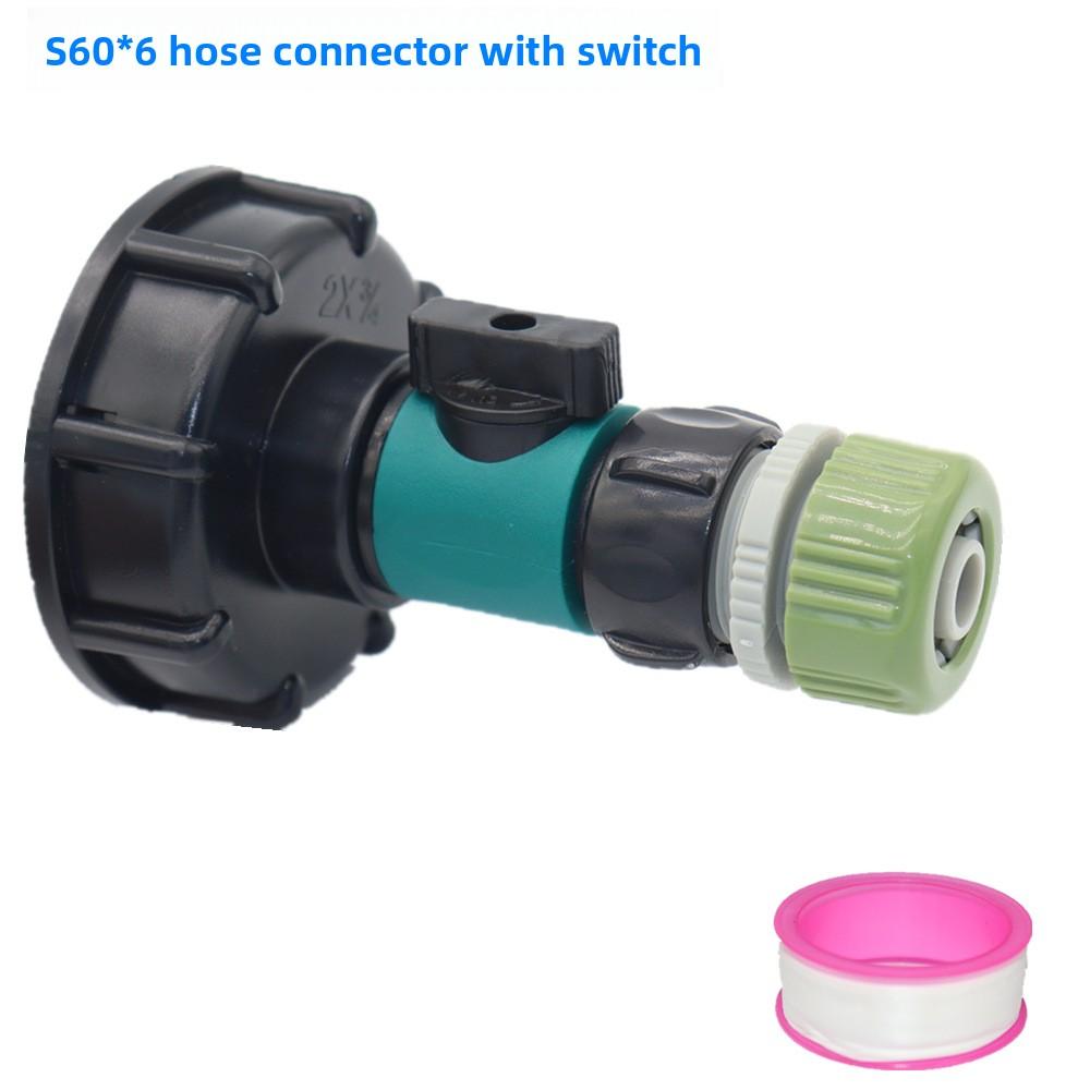 PVC Bulkhead Fitting Water Tank Replacement Spigot Drainage Faucet Connector for Rain Barrels Aquariums Ponds