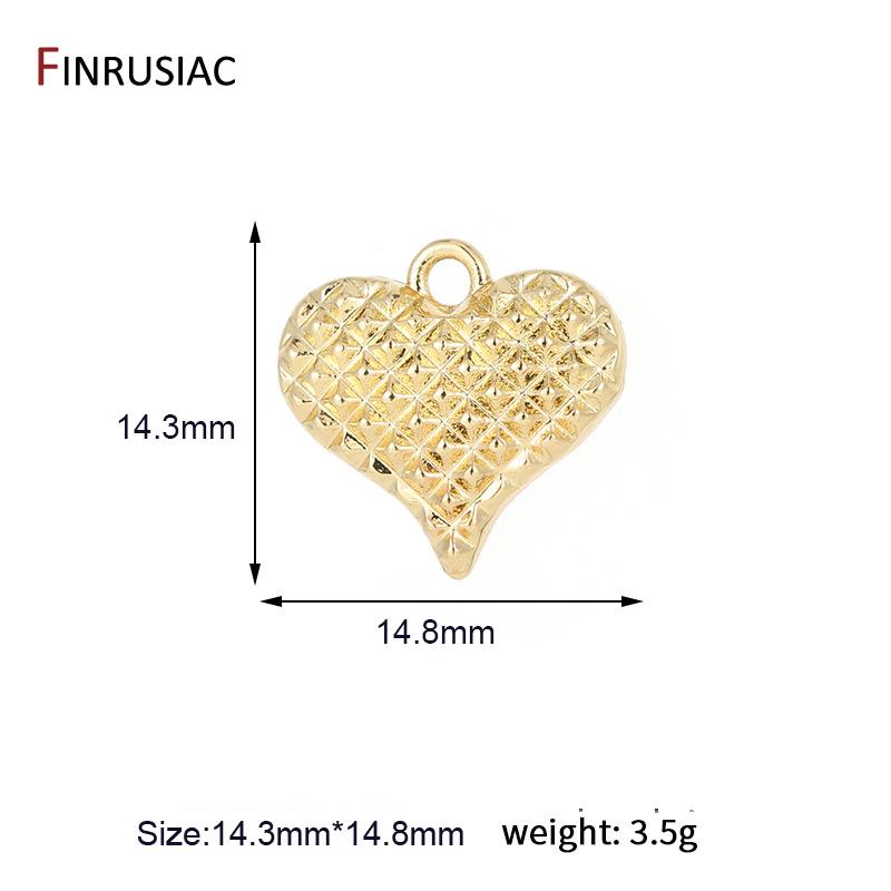 

14K Gold Plated Brass Textured Heart Charms Jewelry Making,Charms For Necklace Making,DIY Earring Findings Jewelry Materials 2 pieces