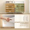 Entrance Shoe Cabinet With 2 Doors Adjustable Shelves And Open Compartment 75x35x104 Cm White And Natural
