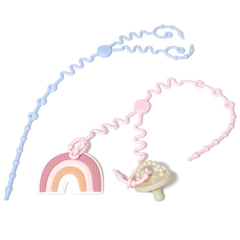 2 in 1 Baby Teething Holder Leash for Infant Feeding Accessories Travel Parents Dummy Nipple Chain Lost Prevention