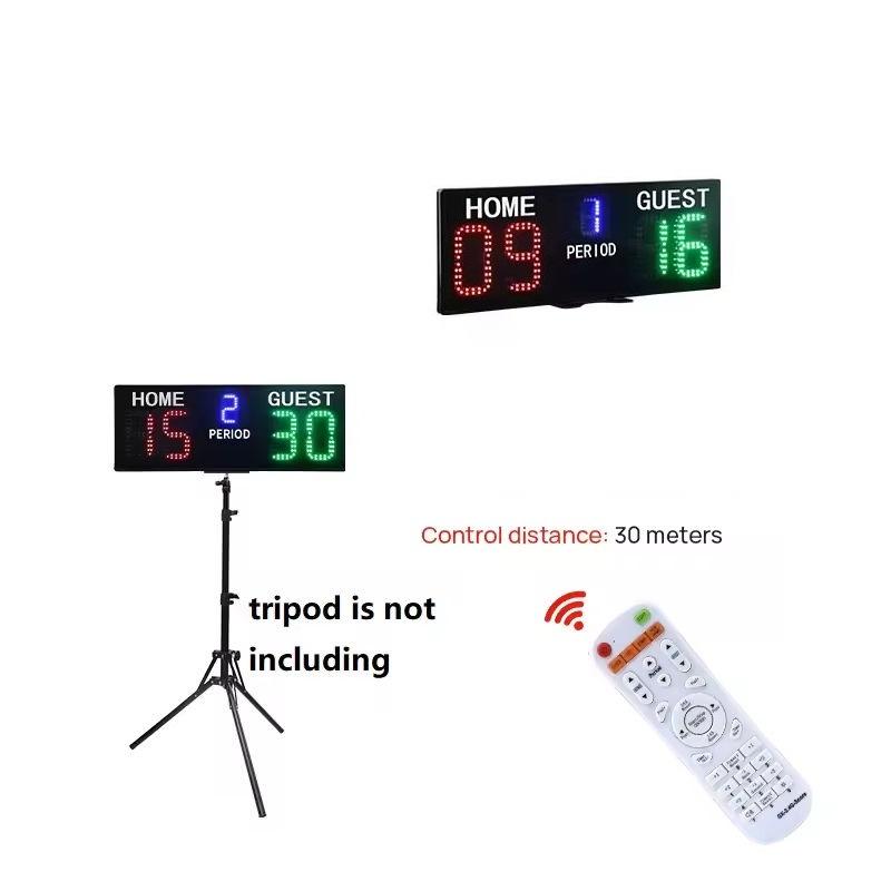Ganxin Portable LED Display Electronic Basketball Scoreboard 5 Digits Digital Tennis Score Keeper Board With Remote Control 5-digit scoreboard