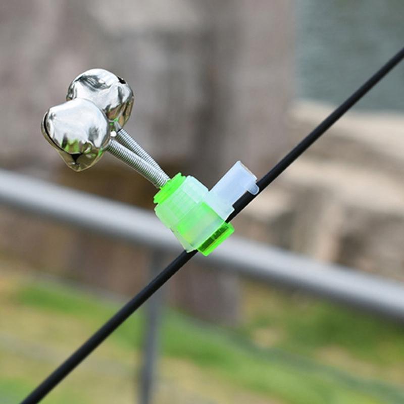 Fishing Rod Bells Fishing Rings, 10Pcs Double Alarm Bells Fishing Bells Alarm for Night Fishing Fishing Rod Bites Alarm